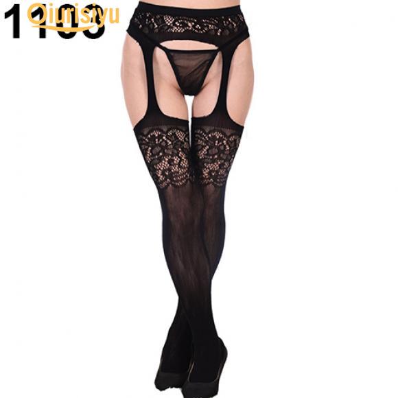 lace garter belt and thigh high stockings