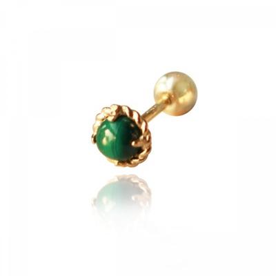 14k Mini Bezel Stone Piercing R1rrig001