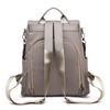 Korean Style Women Large Capacity Soft Shell Backpack,Lightweight Durable Bag With Front Pocket Adjustable Straps Gold Hardware For School Travel
