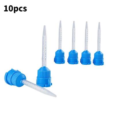 10 sztuk dentystycznych silikonowych gumowych końcówek mieszających do wycisków, dysz do wycisków, tymczasowych końcówek mieszających, materiałów stomatologicznych