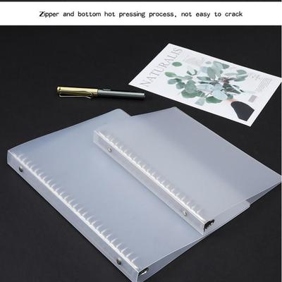 Multi-Functional A4 Ring Binder: Large Capacity Transparent Folder & Document Clip