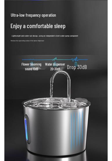 Stainless Steel Automatic Pet Water Dispenser for Cats and Dogs