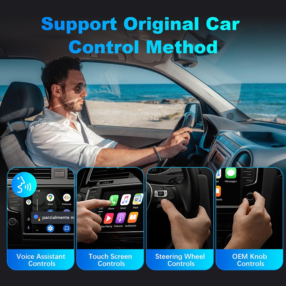 2in1 NEW Smart Mini Box Wireless Carplay Adapter Android Auto WIFI BT Auto Connect For Toyota FORD Volvo Benz MG Kia MAZDA