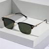 Trendige quadratische Sonnenbrille Damen Herren Vintage Halbrahmen Farbverlauf Gläser Sonnenbrillen für Herren Outdoor Sport Brillen UV400