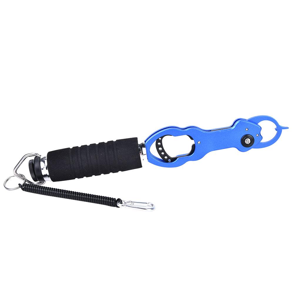 Portable Aluminium Alloy Fishing Grip   Fish Lip Grabber Tool with Weigh Msure Red