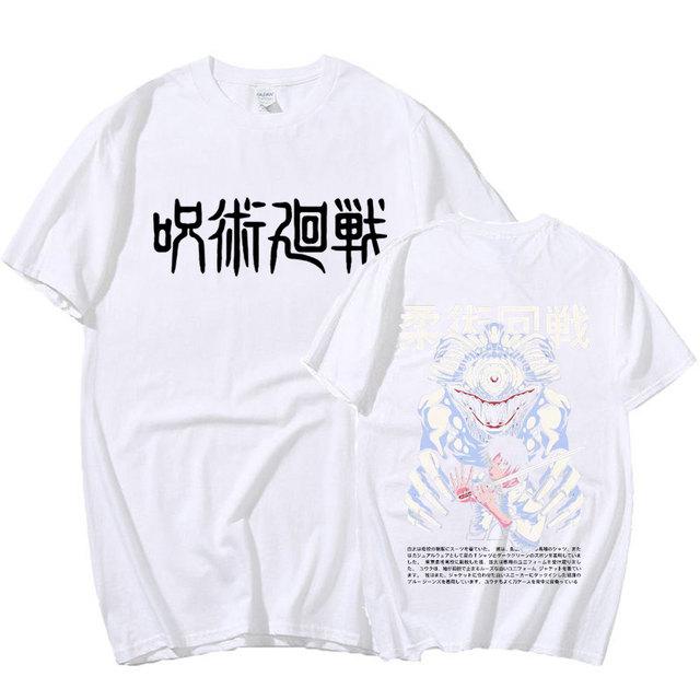 Harajuku Anime Jujutsu Kaisen Yuta Okkotsu Manga T-shirts med grafiska tryck för herr, dam bomull, kortärmade sommar-tröjor Oversized Streetwear