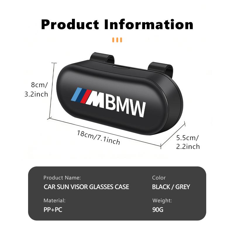AAA1 Car Sun Visor Glasses Box Sunglasses Auto Interior Universal For BMW 1 3 5 7 Series M F01 F20 F10 F13 E52 E53 E60 E93