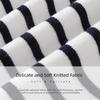 Trendy Lightweight Knitted Shawl Striped Thin Shoulder Protection Scarf Solid Color Soft Fake Collar Office Wear