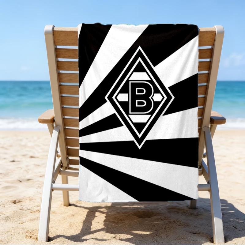 Mönchengladbach Wappen Strandtuch - Weiche, Saugfähige Mikrofaser, Leicht, Ideal für den Strand, Partys, Reisen, Camping Fanartikel
