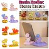 Creative Zodiac Horse Phone Holder Horse Shaped Year of The Horse Horse Mobile Phone Stand Slot Design Resin Craft