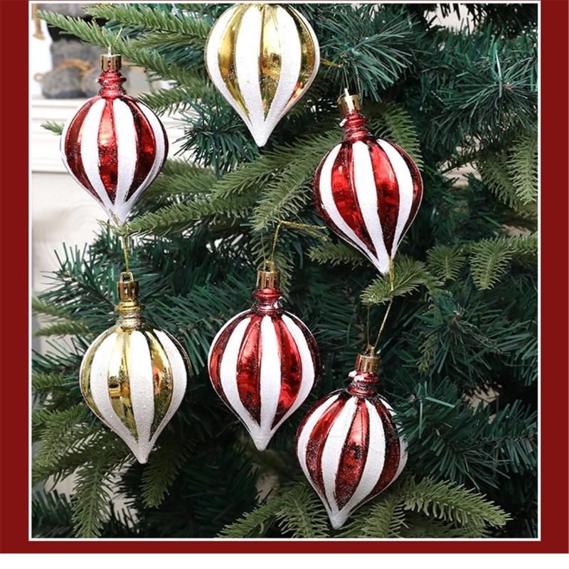 5 Boxes Christmas Tree Hanging Pendants Electroplated Baubles for Holiday Decoration Indoor and Outdoor Ornaments