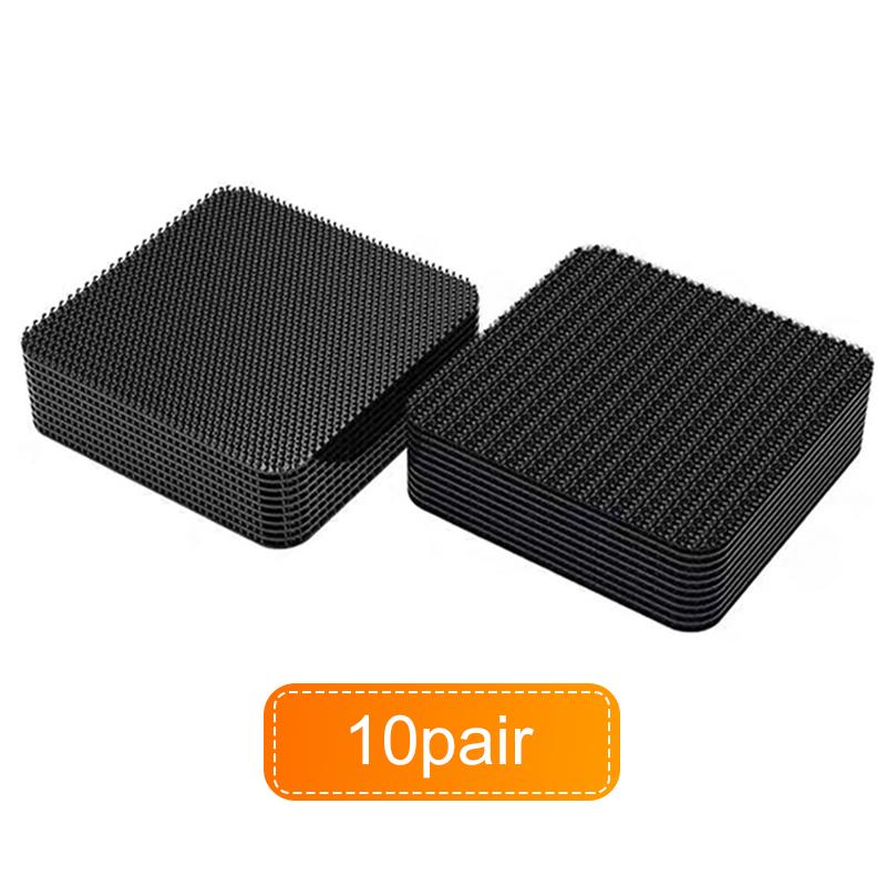 1-20pair Velcro Car Foot Mats Fixed Stickers Double-sided Adhesive Carpet Mat Fixing Stickers Auto Interior Accessories