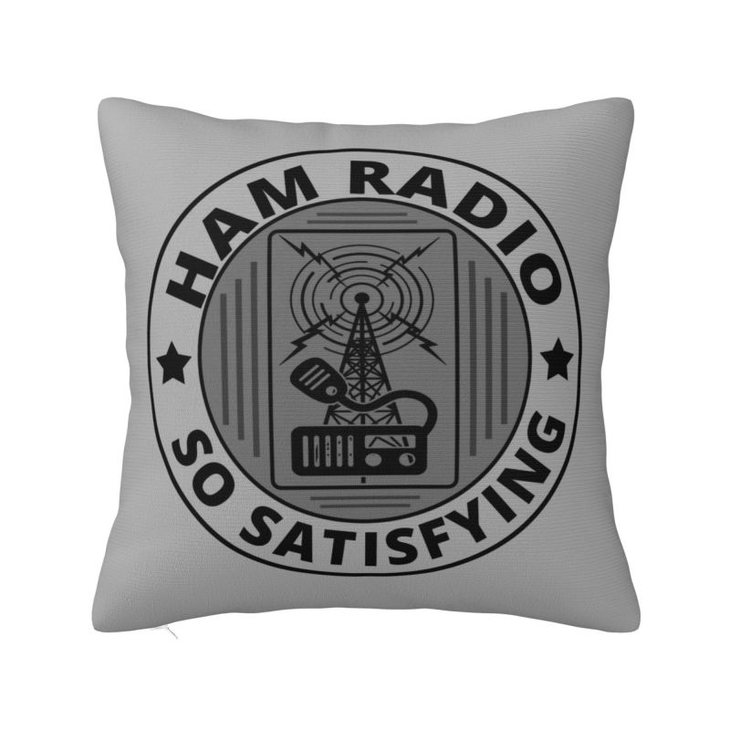 Licensed Ham Radio Operator Communications Cushion Cover cm Soft Throw Pillow Case Decoration Bedding Sofa Pillowcase