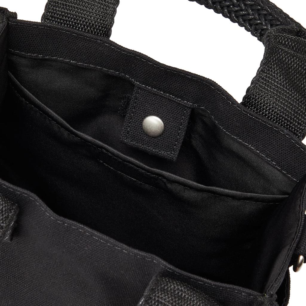 Lee Mesh Thick Cotton Mini Shoulder Mesh Lunch Perfect for and Black 2-Way Tote, II, Canvas, Small, Tote, 2-Way Bag, Handle, Bag, Commuting, School,