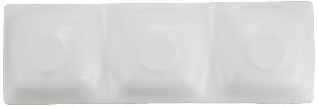 Nádobí East Buffet Talíř 3-talíř 25,8 cm bílý dělicí talíř