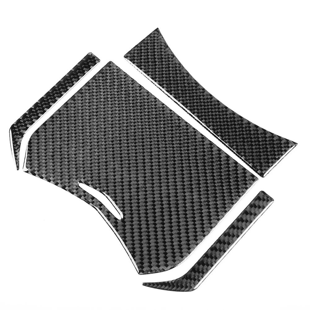 4Pcs Carbon Fiber Center Console Storage Box Panel Cover for Cadillac CTS 2008 2013 Car Interior Part Replacement