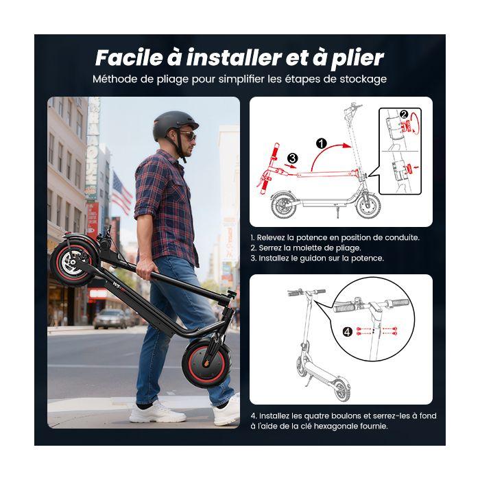 Foldable Electric Scooter 8.5'' AGILERIDE AS-B2, 350W Motor, 36V 7.8Ah Battery, Range 24-34km, Disc Brake, Scooter