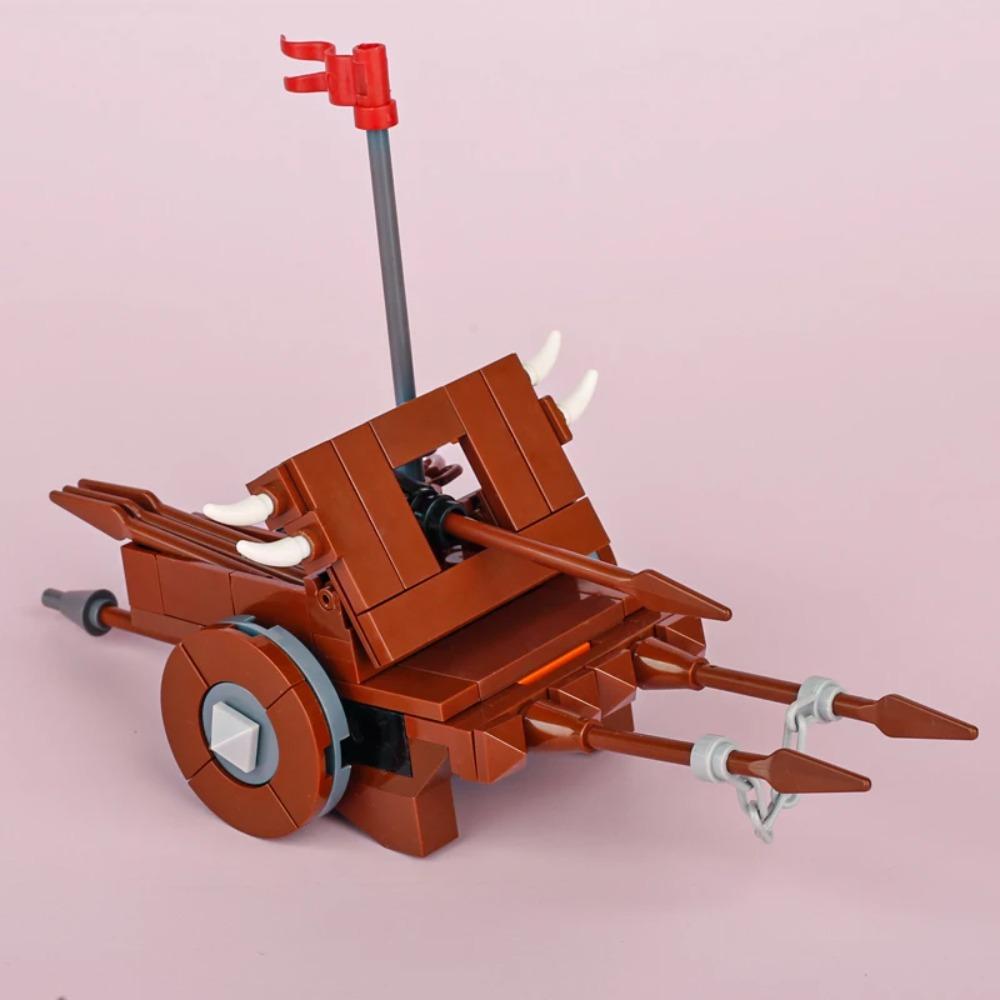 MOC Medieval Napoleonic Furniture Sheepskin Paper Cabinet Building Blocks Ink Map Compass Printed Tiles Bricks Toys Boys Gift