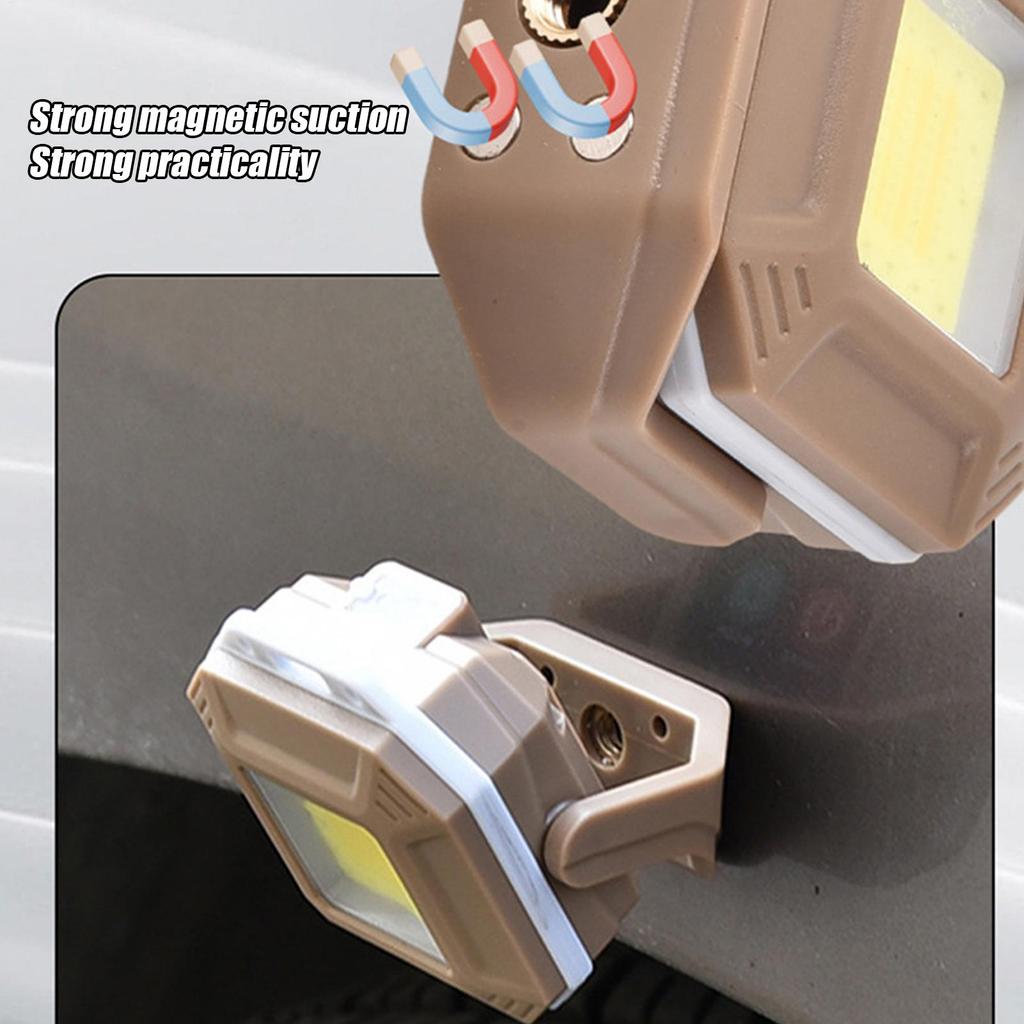 Camping Lantern Magnetic Portable Work Light Bright Waterproof USB Charging Lamp For Workshop Fishing Outdoor Adventures Garage