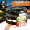 Ultra Light Headlamp Portable LED Sensor Head Torch USB Rechargeable Head Flashlight Outdoor Camping Fishing Emergency Lantern