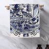 Azzurro Olandese Delft Vintage Mulino a Vento Stampa Asciugamano Viso Morbido Asciugatura Rapida Piscina Bagno Asciugamani in Cotone Assorbente Rapido