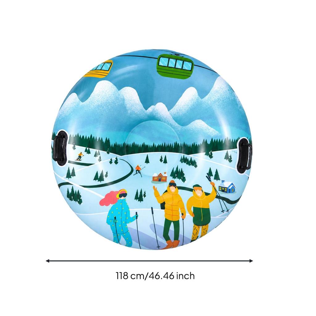 Inflatable Snow Tube with Handles Ergonomic Handle Circular