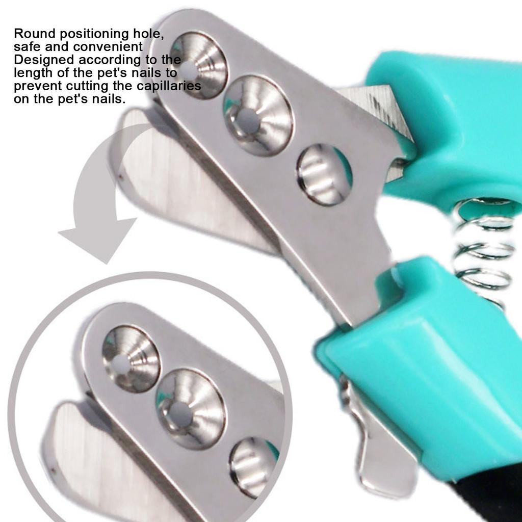 Pet Nail Clippers Double Round Holes Stainless Steel Blades Ergonomic Pet Claw Trimmer For Cats Dogs Kittens