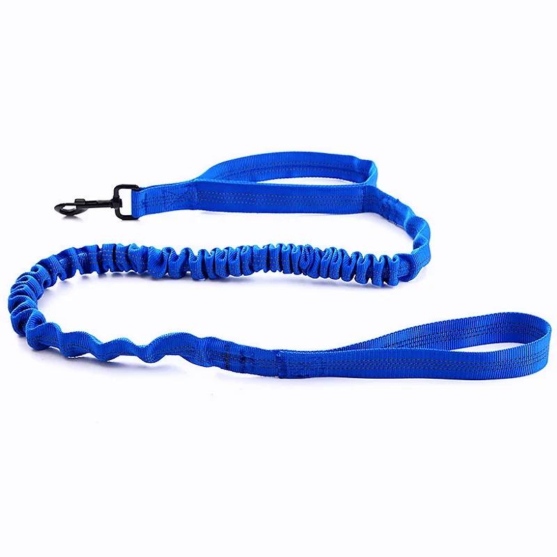 Dog Leash Double Handle Leashes for Dog Walking Reflective Dogs Chain Retractable Dogs Leash Nylon Elastic Chain for Pet Walker