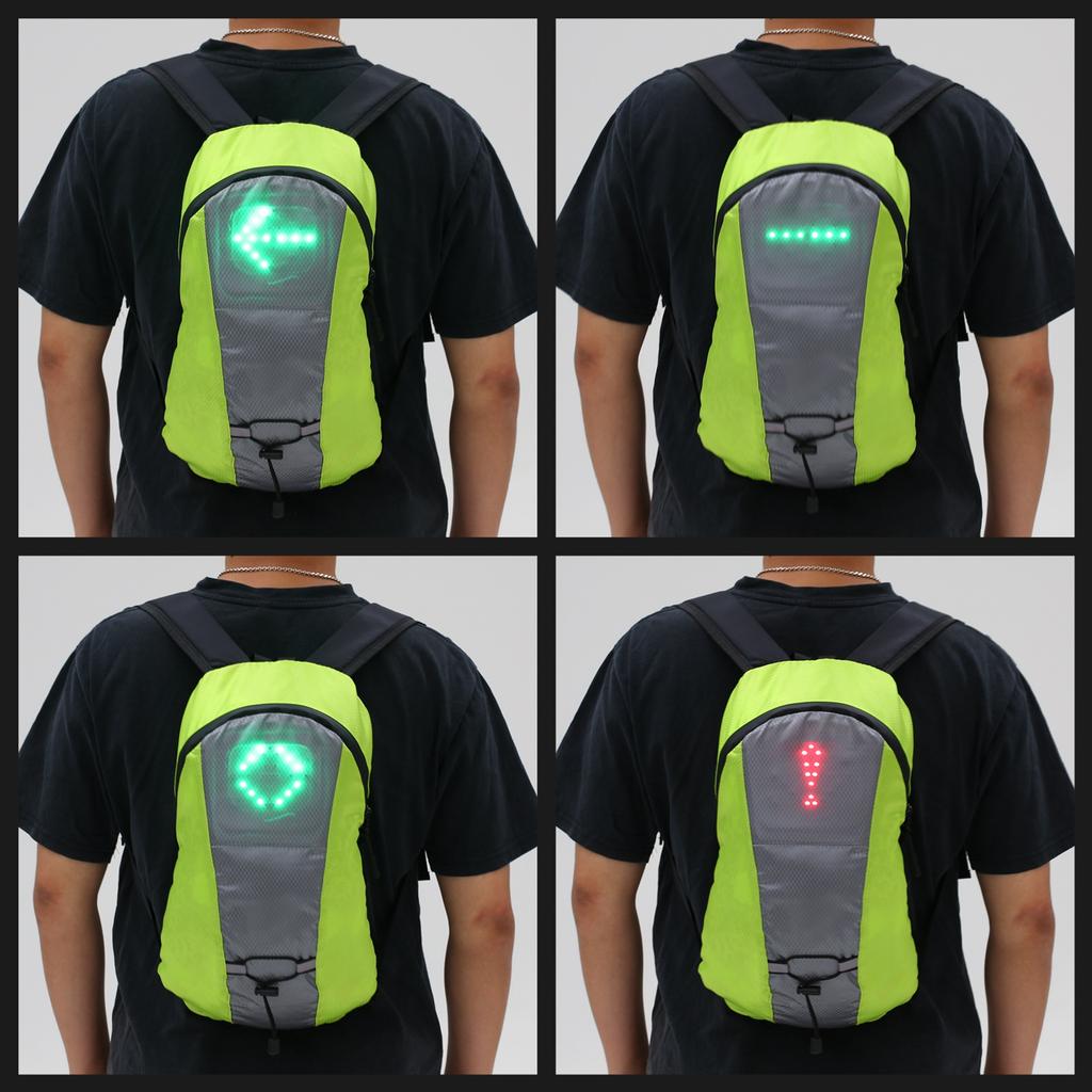 Wireless LED Light Direction Indicator USB Rechargeable LED Turn Backpack Attached Light LED Turn Backpack