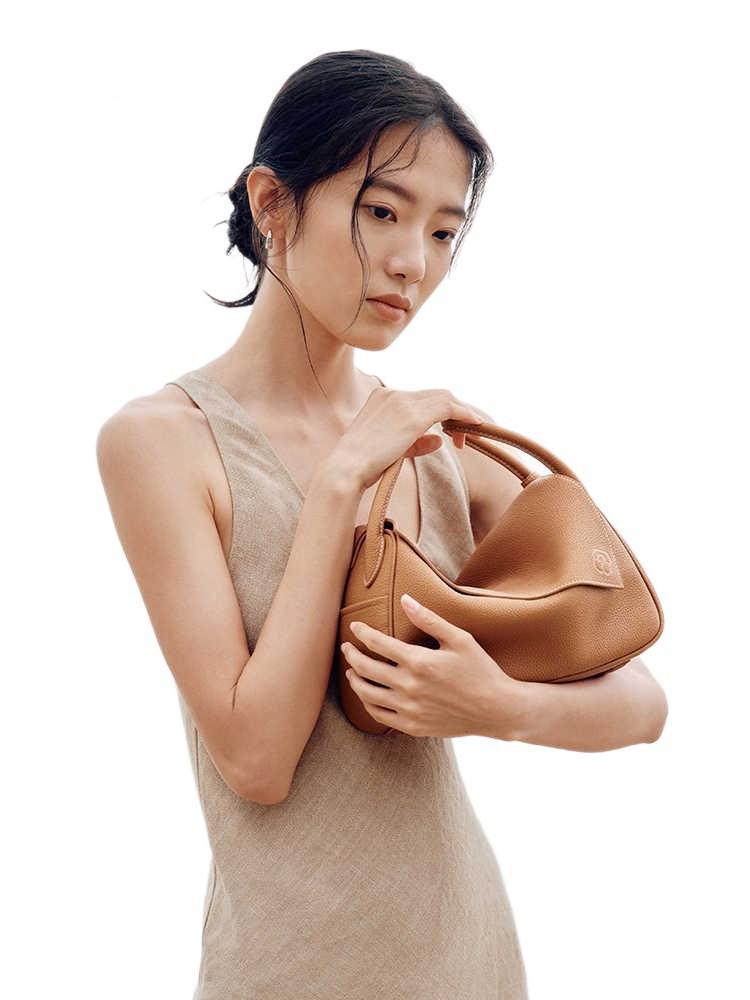 Wang Churan Inspired Yuanbao Cowhide Shoulder/Crossbody Bag