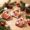 Christmas Polymer Clay Gingerbread House Ornaments, Xmas Tree Hanging Decorations (3 Pieces Per Set)