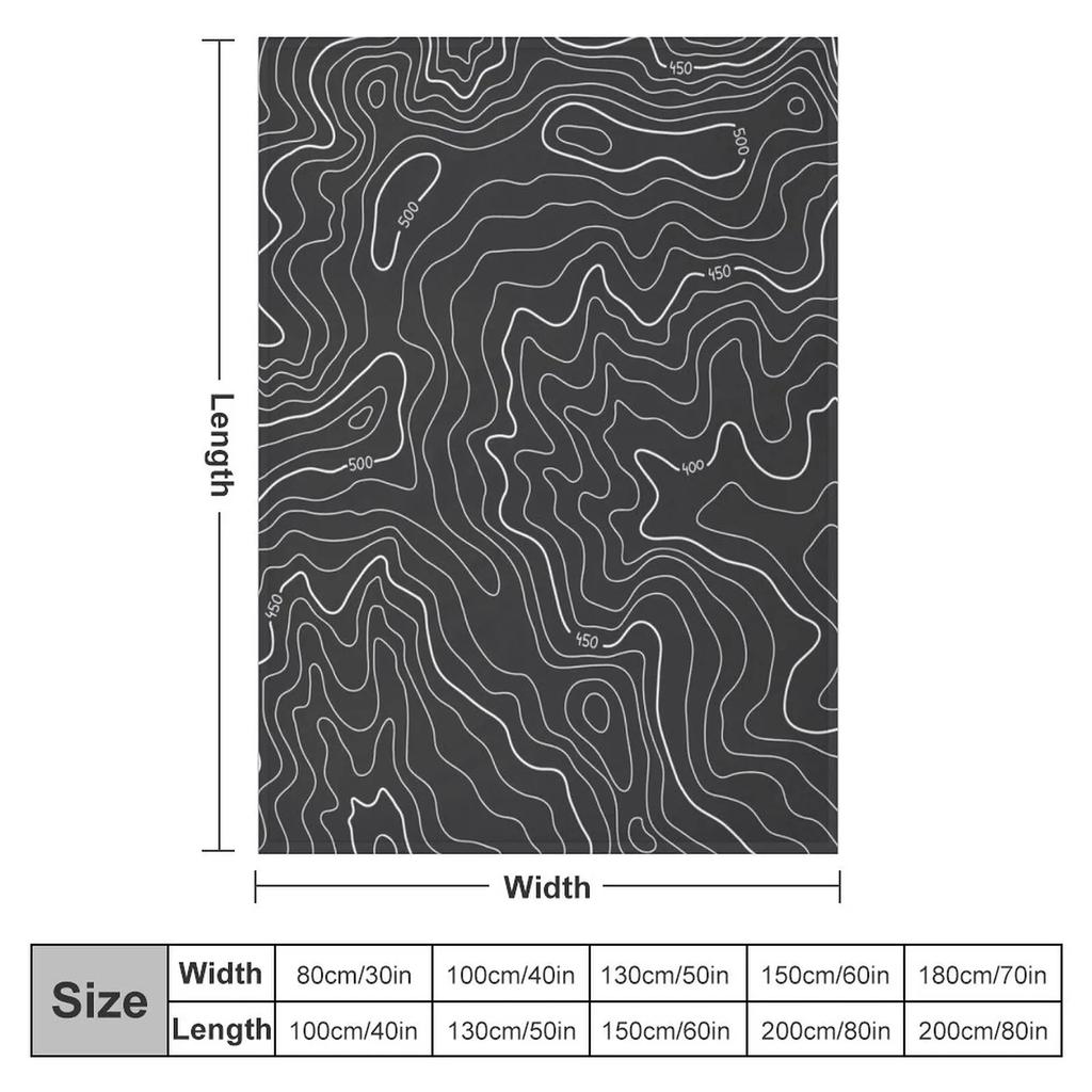 Topography Throw Blanket Soft Blanket Camping Blanket Giant Sofa Blanket
