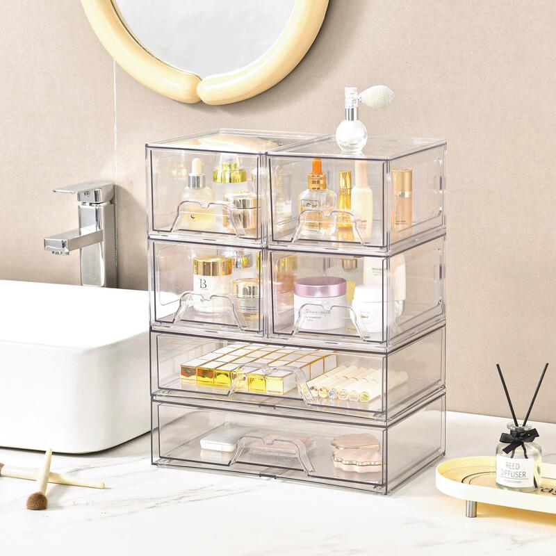 Miflame Desktop Transparent Drawer Storage Box