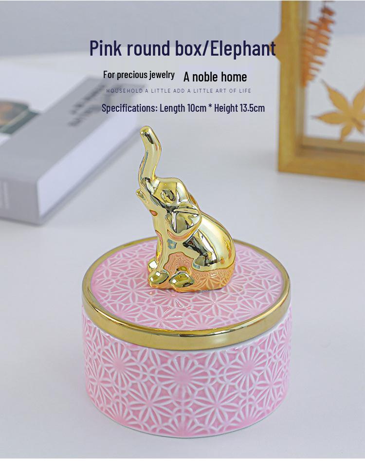 Nordic Ceramic Jewelry Box - Creative Girly Desktop Souvenir & Decorative Ornament