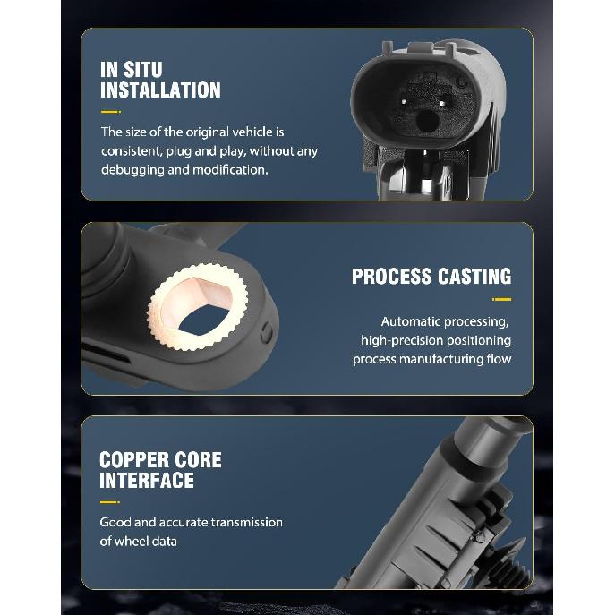 ABS Wheel Speed Sensor Front Left or Right 15229012 ALS1465 SU9451 Front Wheel Speed Sensor for Cadillac Escalade for Chevy Silverado 1500 Tahoe