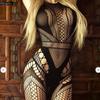 Sexy Teddy Lingerie Floral Pattern Fishnet Body Stocking Teddies Lingerie Bodysuit Underwear for Women Plus Size