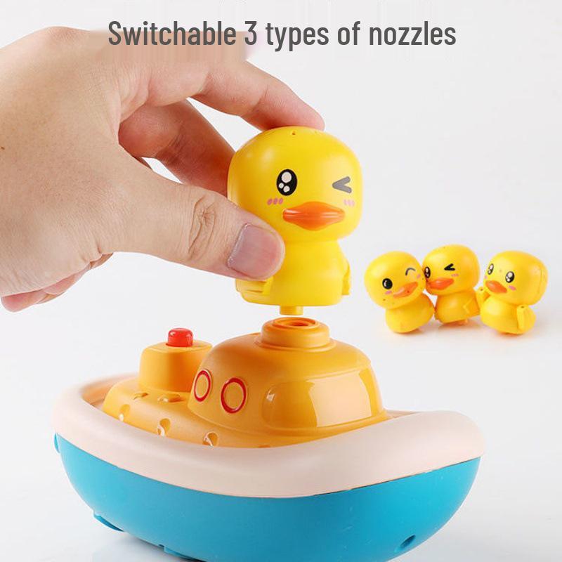 Electric Spraying Yellow Duck Bath Toy for Toddlers and Kids