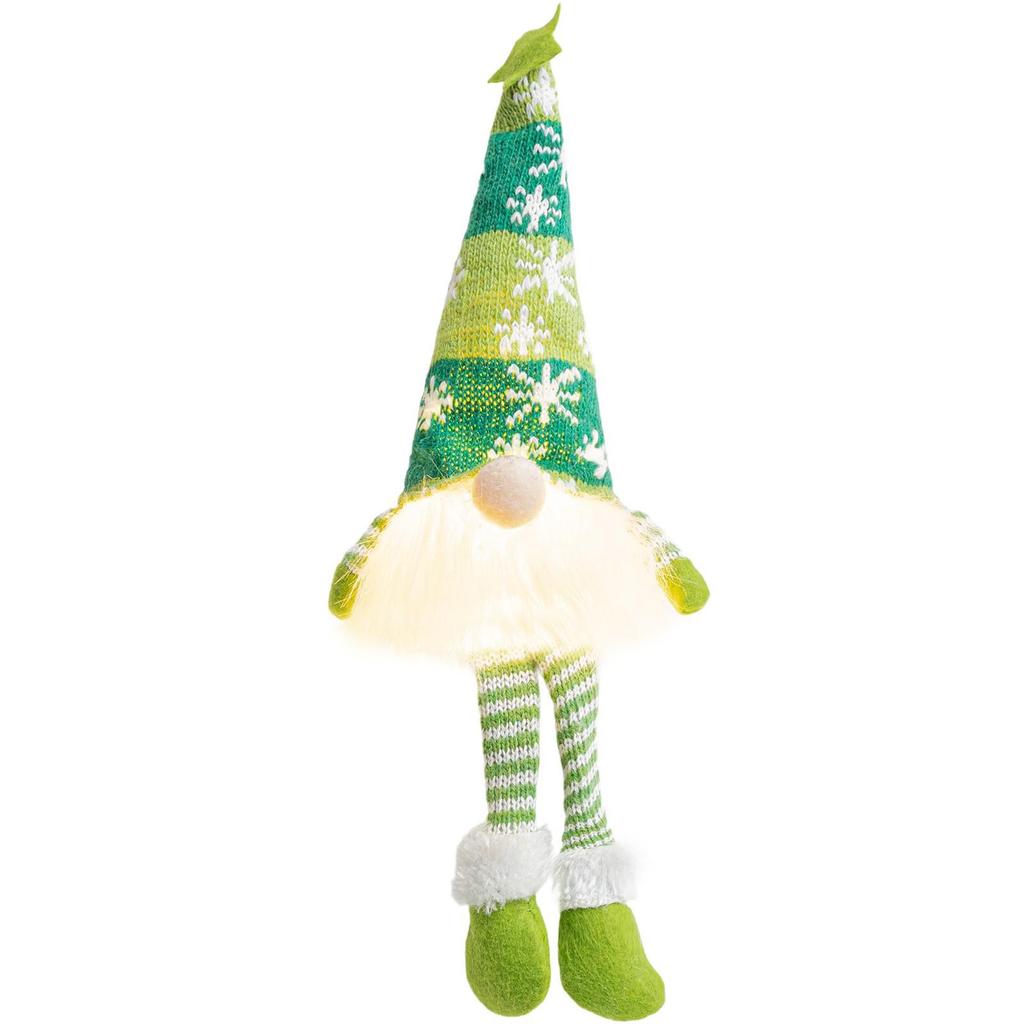 Luminous Gingerbread, No-Face, and Rudolph Christmas Ornament Dolls