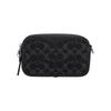 Coach 20 Brand Logo Print Zipper Closure Fabric And Leather Shoulder Crossbody Bag Small Men Bags Black CAJ35-SVBK