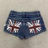 Spring Fashion High Street Sexy Sweet Printed Denim Shorts