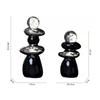 Ceramic Handicrafts Pile Pebbles Geometric Crystal Balls Stacked Stone Statue Decorative Figurines Home Decoration Accessories