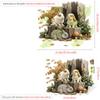 Removable Forest Stump Bunny Wall Stickers for Kids Room Cartoon Animal Nursery Decor Wall Art Easter