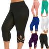 Leggings Essenziali Elasticizzati Taglie Forti da Donna Estivi Vita Elastica Senza Cuciture Casual Pantaloncini