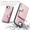 For iPhone 16e Case JEEHOOD J01 Retro Leather Phone Back Cover with Detachable Magnetic Card Holder