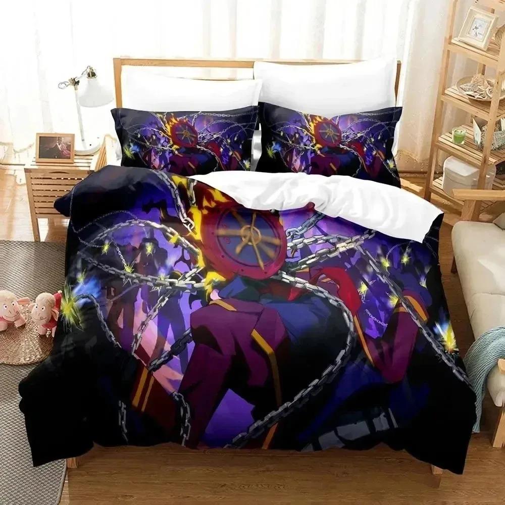 Anime Game Limbus Company Bedding Set Soft Comforter Cover With 1/2pcs Pillow Shams For Kids Adults Microfiber Quilt Cover
