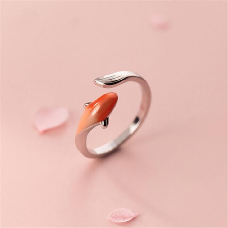 Gradient Lucky Carp Rings Kois Fish Open Rings for Trendsetters Unique Ornament