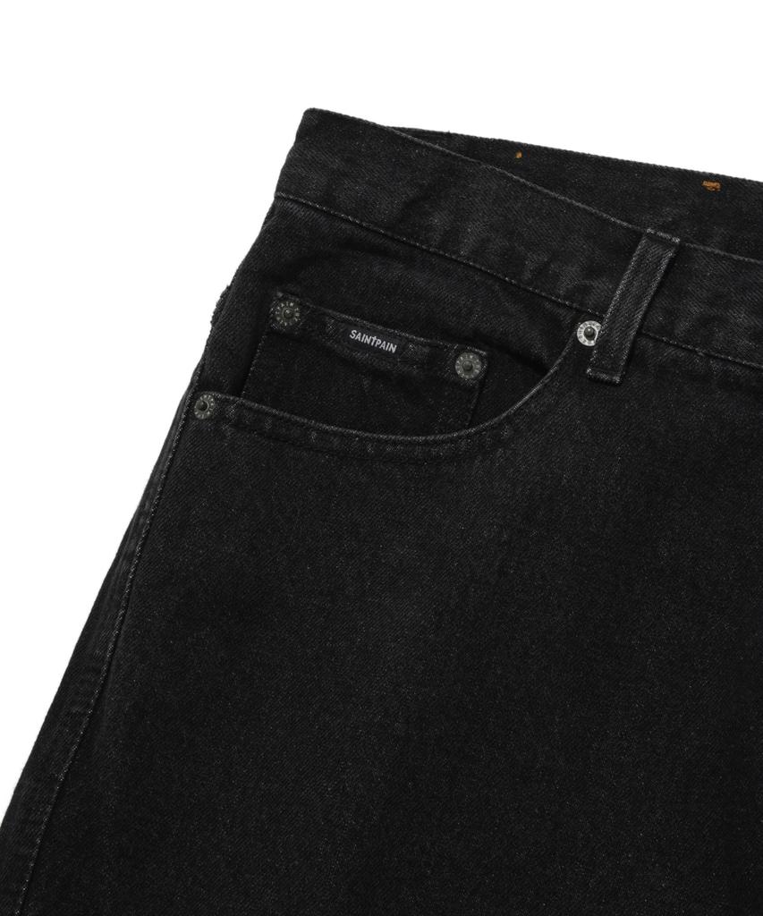 Saint Pain Sp Wide Fit Cargo Denim Pants - Black