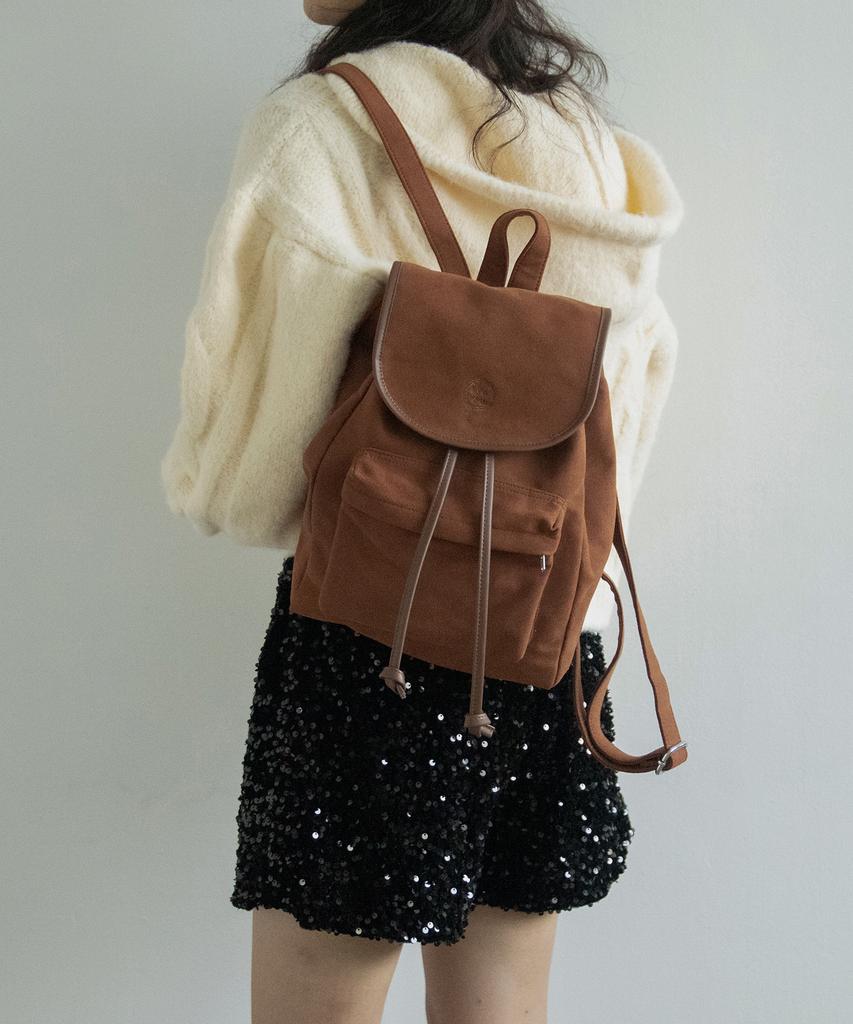 Iroco Suede Backpack _ Brown