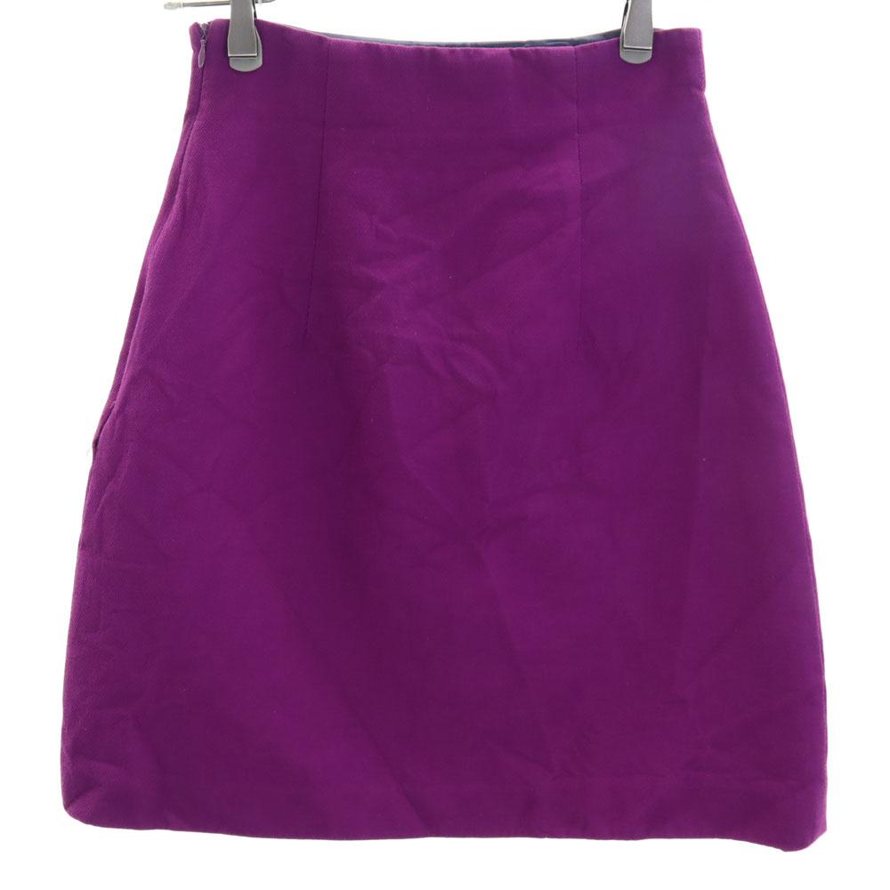 MIUMIU Made In Italy Mini Length Skirt 38 Purple Women Used