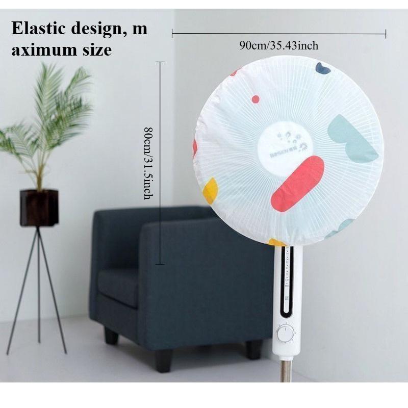 2PCS electric fan dust cover - durable PVC plastic dust protective cover, suitable for all fans, ruffle edge shape, simple appearance